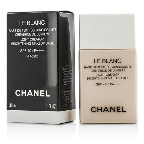 chanel le blanc brightening makeup base10 rose spf|LE BLANC .